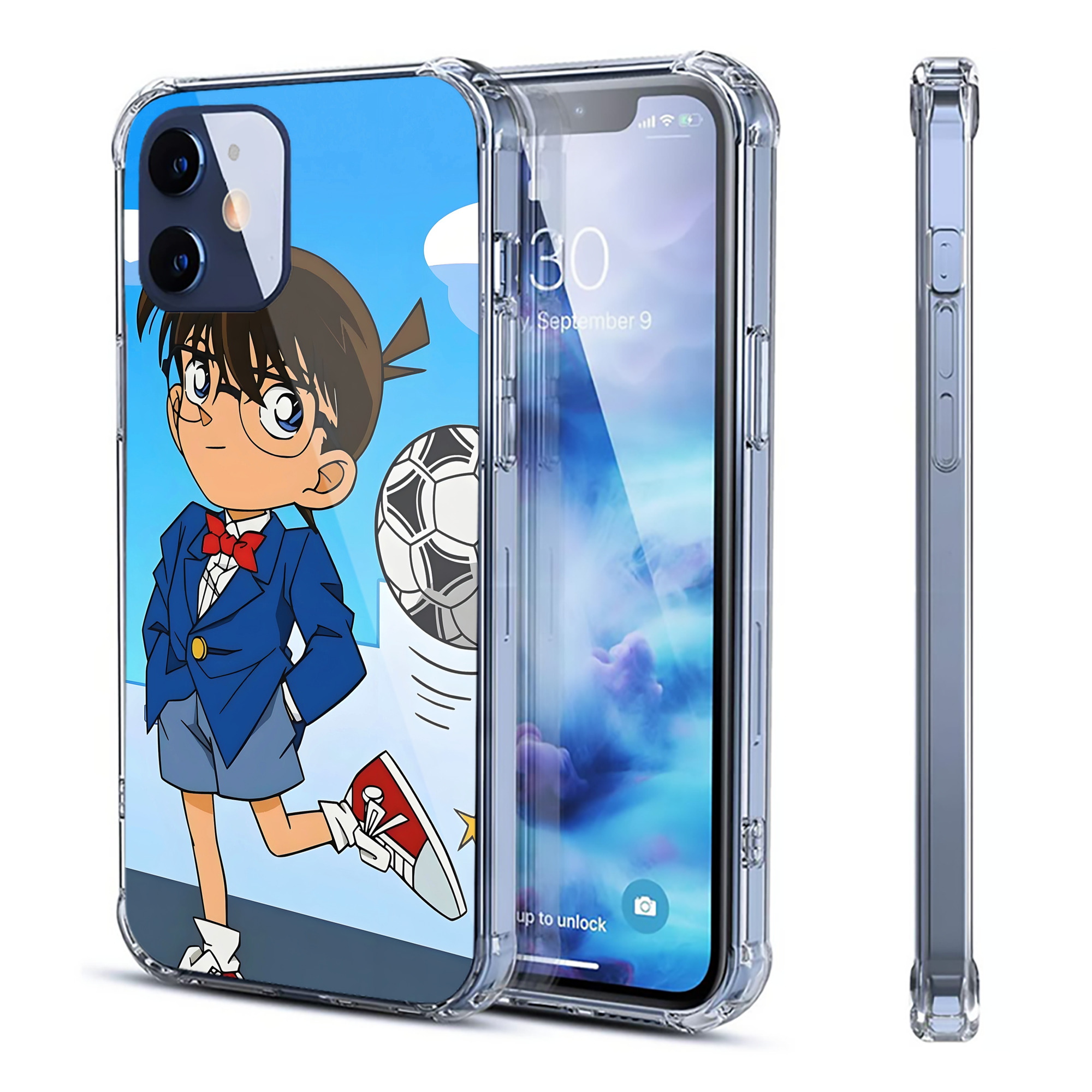 （画像用） 名探偵コナン Detective Conan 【iPhone 12シリーズ対応】透明スマホケース（クリアソフトケース）